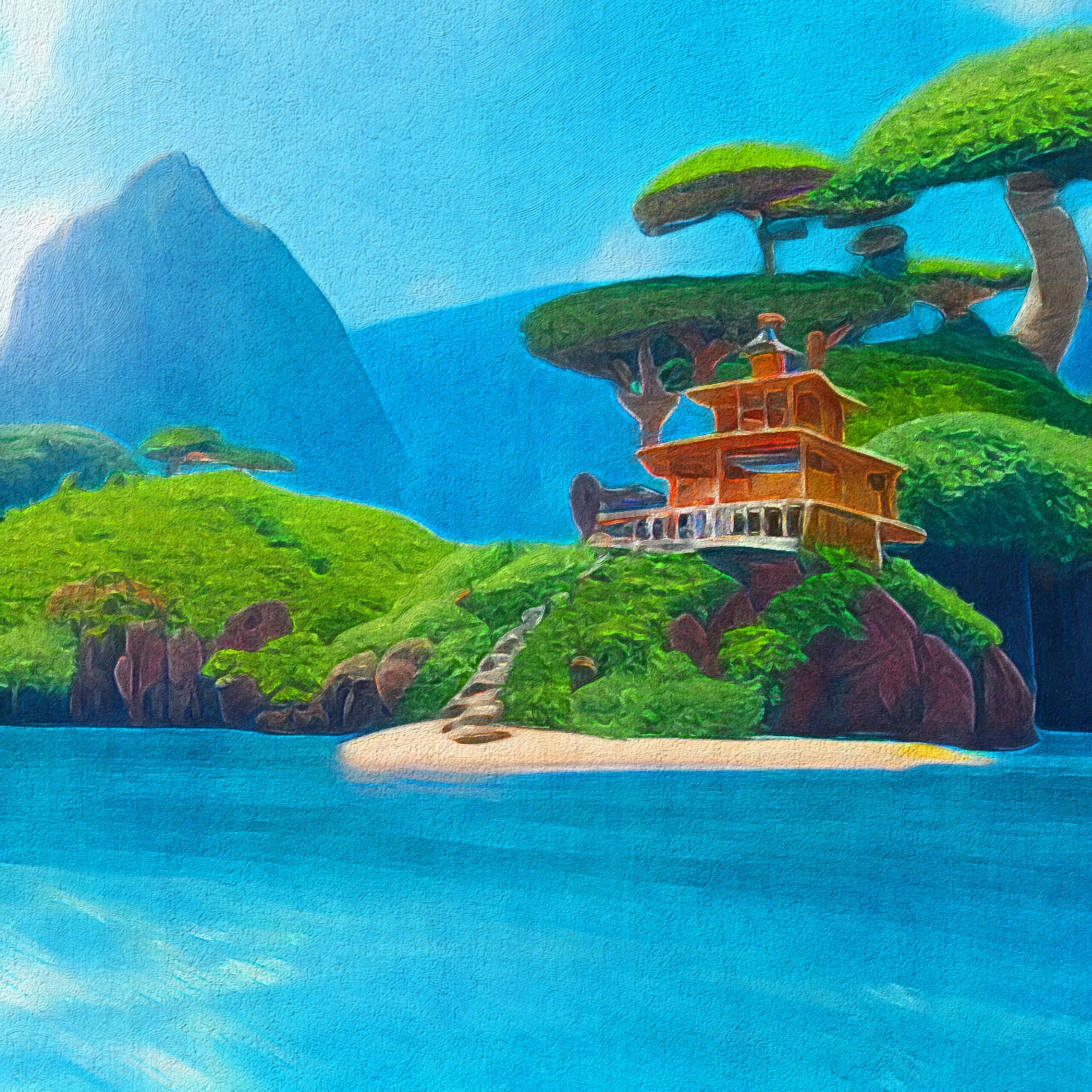 [Art] Futuristic Island House